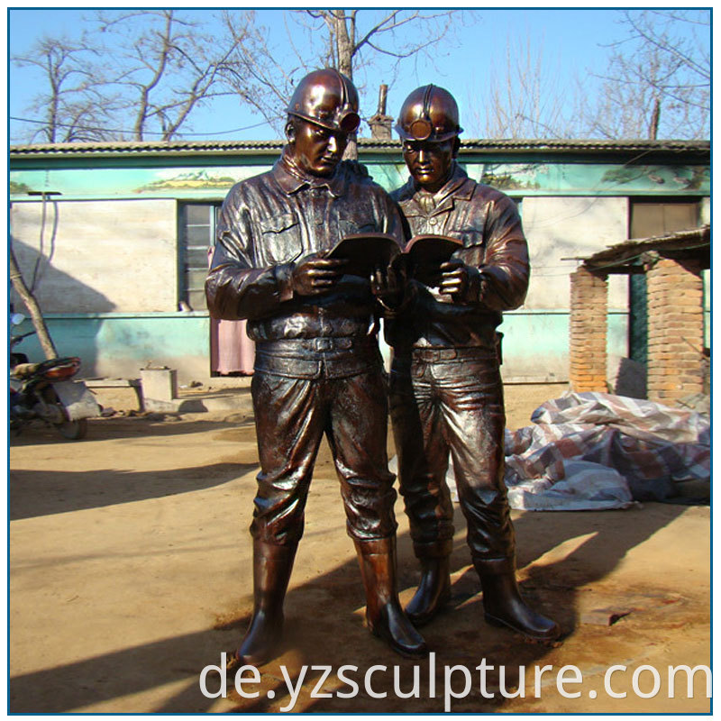 Bronze Worker Statue